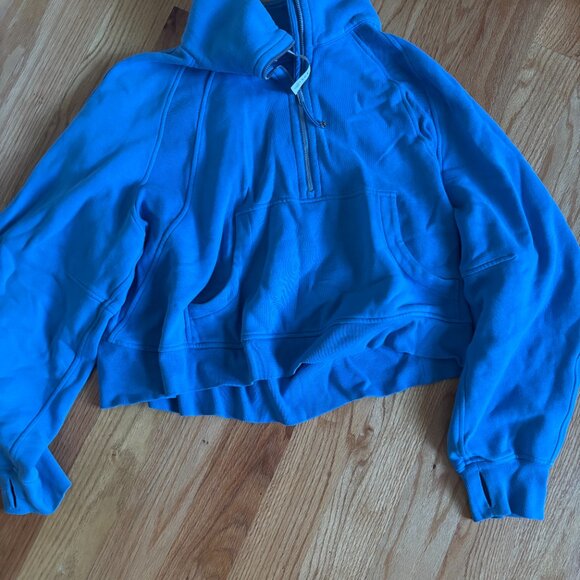 Scuba Oversized Funnel Neck Half Zip Blue Nile XL/XXL - Picture 3 of 5